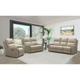 thumbnail image 1 of Everett 3-Piece Top-Grain Leather Manual Reclining Set, Assorted Colors, 1 of 17