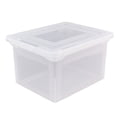 thumbnail image 3 of Letter Legal File Totes, 2 pack. Clear Base and Lid with Snap Tight Lid, 3 of 5