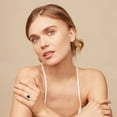 thumbnail image 4 of Pear Cut Lab Created Gemstone & 0.19 CT. T.W. Diamond Ring in 14K Gold, 4 of 4