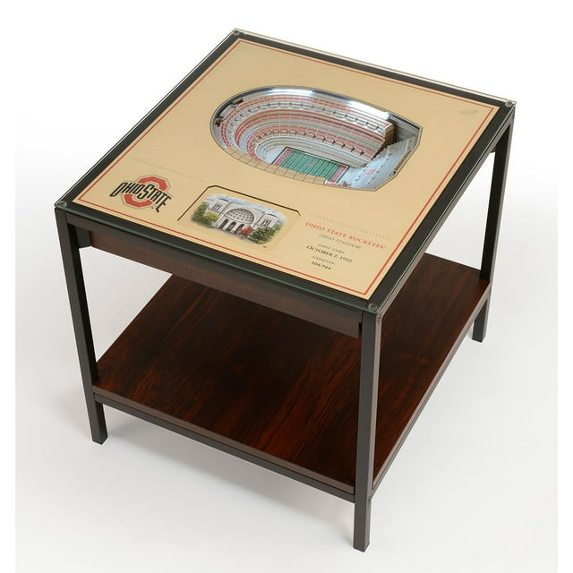 YouTheFan Ohio State Buckeyes Lighted Stadium End Table