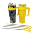 thumbnail image 1 of Hydraflow 40-Ounce Double Wall Stainless Steel Tumbler with Handle, 2 Pack, Choose Color, 1 of 4