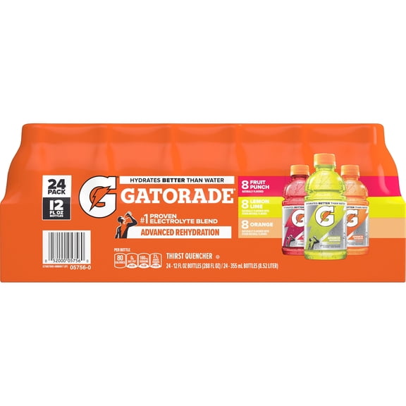 Gatorade Thirst Quencher Sports Drinks Core Variety Pack, 12 fl. oz., 24 pk.