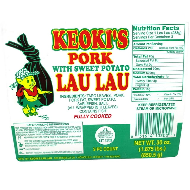 Keoki's Sweet Potato Lau Lau, 30 oz., 2 pk.