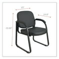 thumbnail image 2 of Alera Reception Lounge Series Sled Base Guest Chair, Black, 2 of 9