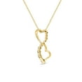thumbnail image 4 of 0.23 CT. T.W. Diamond Double Heart Infinity Pendant in 14K Gold, 4 of 8