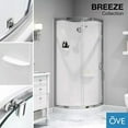 thumbnail image 3 of Breeze 34” x 34” x 77” Corner Shower Kit with Clear Glass, Walls, Base and Hardware, 3 of 21