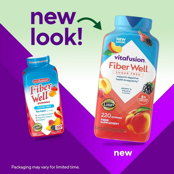 【SugarlabVitaDailyAmpouleMask】30枚 ×5点 Vitafusion Fiber Well Sugar Free Gummy Vitamin Supplement
