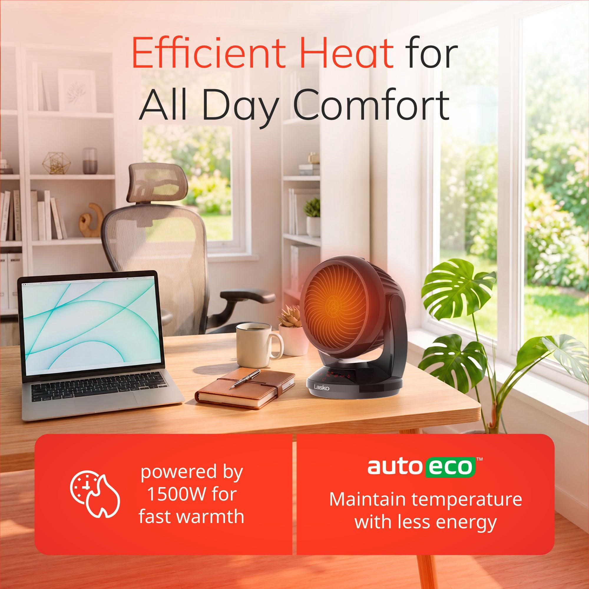 Lasko Whirlwind Heat Orbital Oscillation Ceramic Space Heater with