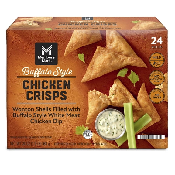 Member's Mark Buffalo-Style Chicken Crisps, Frozen, 24 pieces, 24 oz.