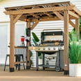 thumbnail image 1 of Backyard Discovery 8' x 6' Saxony Cedar Grill Gazebo, 1 of 17