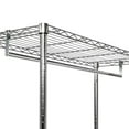 thumbnail image 5 of Honey-Can-Do Chrome Rolling Laundry Clothes Rack with Shelves, 5 of 7