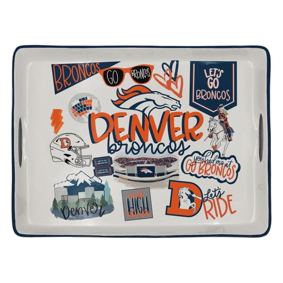 Denver Broncos Ceramic Serving Tray