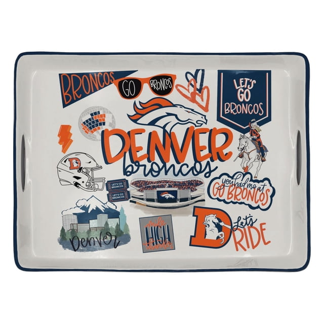 Denver Broncos Ceramic Serving Tray