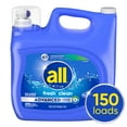 thumbnail image 1 of all Advanced 4-in-1 Liquid Laundry Detergent, Fresh Clean, 150 loads, 255 fl. oz., 1 of 8