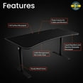thumbnail image 13 of Arozzi Arena Ultrawide Curved Special Edition Gaming Desk, Dark Gray, 13 of 13