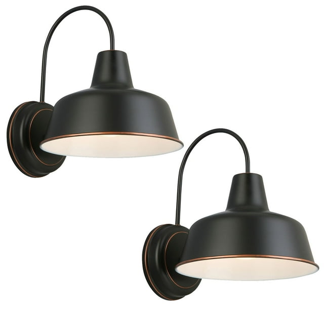 Indoor/Outdoor Wall Light Set, 2-Pack, Choose Color