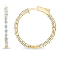 thumbnail image 2 of 2.45 CT. TW. Diamond Hoop Earrings in 14K Gold, 2 of 4