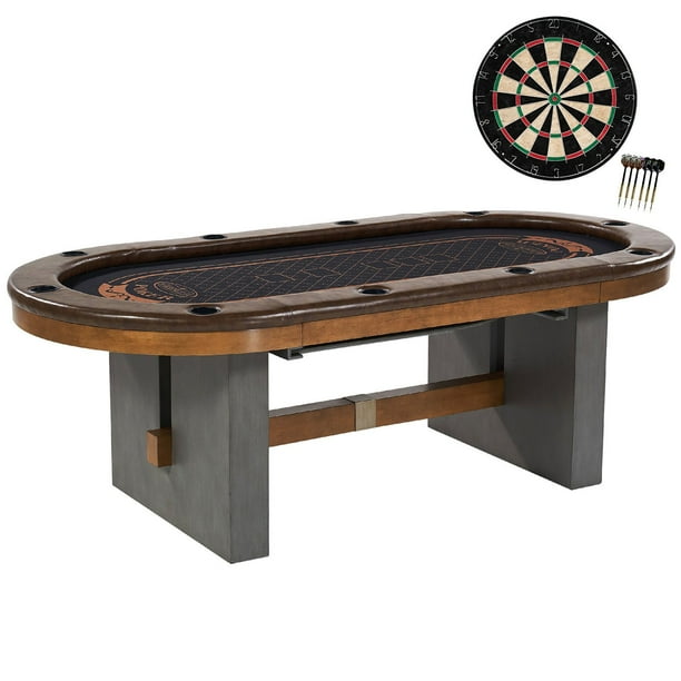 Barrington Urban 10-Player Texas Hold'em Poker Table with Dining