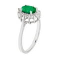 thumbnail image 2 of Oval Cut Gemstone & 0.23 CT. T.W. Diamond Halo Ring in 14K Gold, 2 of 5