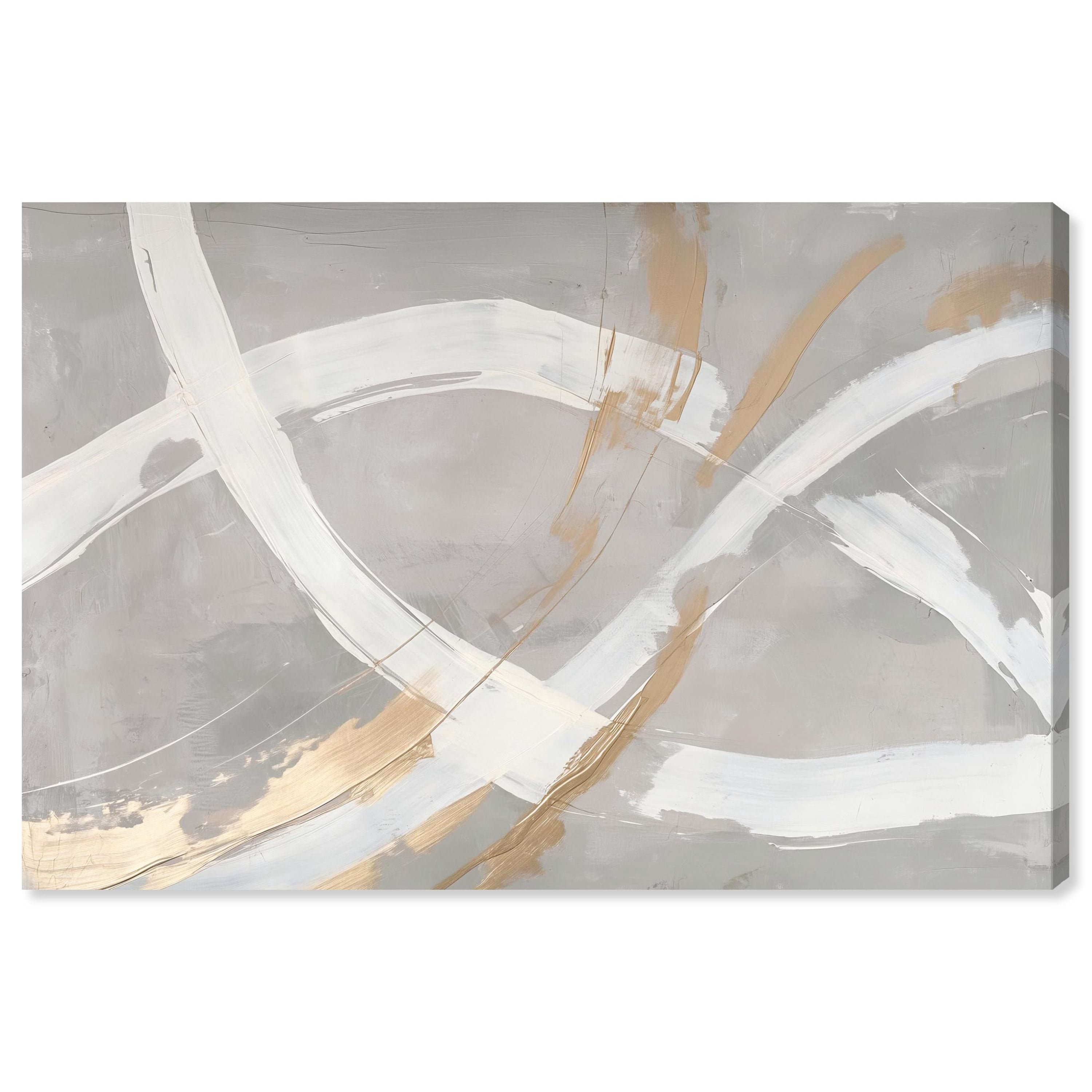 Spirals in Silver Minimal Canvas Print by Oliver Gal Prints