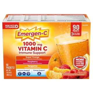 Emergen-C Vitamin C 1000mg Powder with Antioxidants Fizzy Drink Mix, 90 ct.