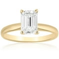 thumbnail image 1 of Emerald Diamond Solitaire Ring in 18K Gold, 1 of 3