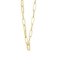 thumbnail image 2 of Statements & Symbols 14k Gold Paperclip Chain Charm Necklace, 2 of 9