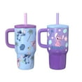 thumbnail image 3 of Zak Designs 16-oz Stainless Steel Double-Wall Tumbler for Kids with Straw, 2-Piece Set, 3 of 4