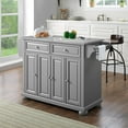 thumbnail image 3 of Crosley Furniture Alexandria Granite Top Full Size Kitchen Island/Cart, Gray, 3 of 16