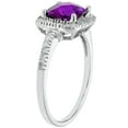 thumbnail image 3 of Cushion Cut Gemstone & 0.18 CT.T.W. Halo Diamond Ring in 14K Gold, 3 of 5