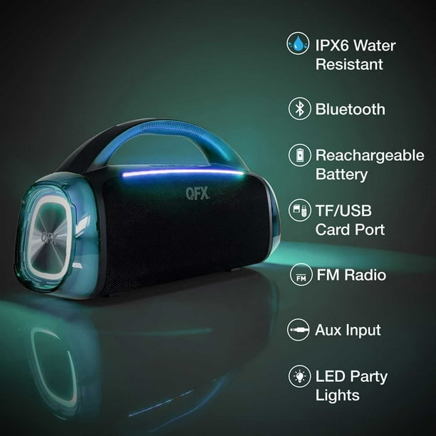 GOODENOUGH BLUETOOTH SPEAKER 「4719」 QFX BT-ZX10 Rugged Bluetooth Stereo Boombox Speaker