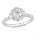 thumbnail image 2 of 1.40 C.T. TW Round Cut Floral Halo Diamond Ring in 14K Gold, 2 of 6