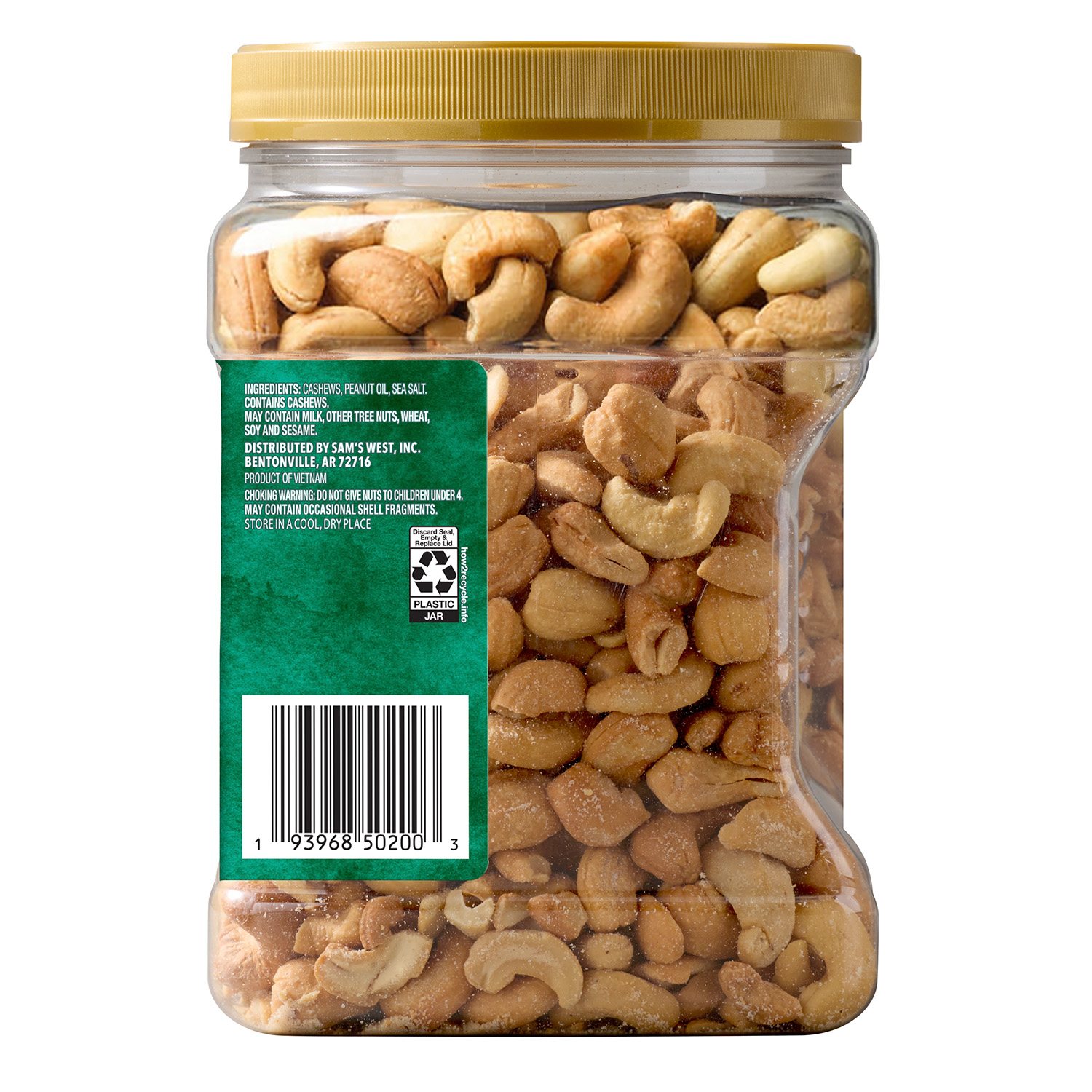 whole CASHEWS WITH SEA SALT