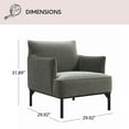 thumbnail image 4 of Gatsby Modern Stain-Resistant Velvet Accent Chair, Assorted Colors, 4 of 14