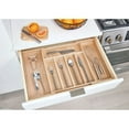 thumbnail image 3 of iDesign Renewable Paulownia Wood Collection Expandable Flatware And Cutlery Tray, 15" x 13.6"-23.5", 3 of 10