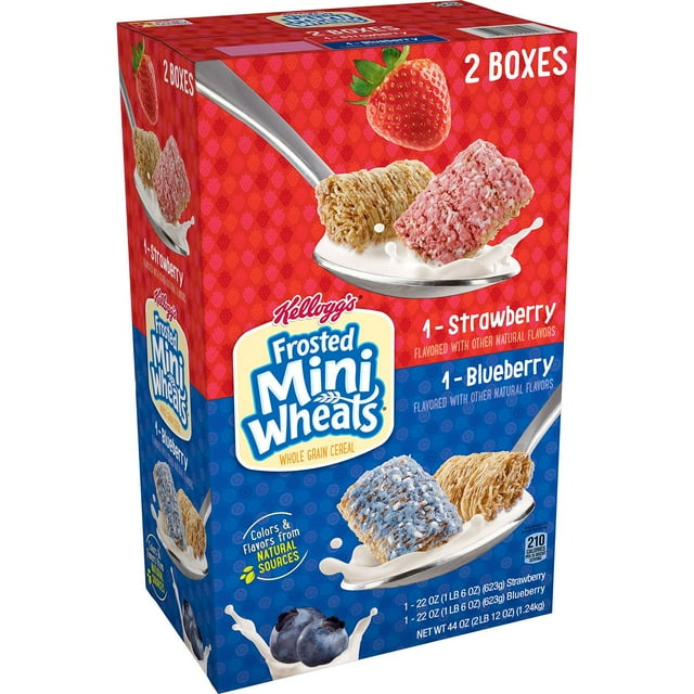 Kellogg’s Frosted Mini-Wheats Breakfast Cereal, Variety Pack (44 oz., 2 pk.)