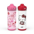 thumbnail image 1 of Zak Designs 20-oz. Stainless Steel Double Wall Beacon Straw Bottle for Kids, 2 pack, Choose Character, 1 of 9