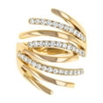 thumbnail image 1 of 0.75 CT. T.W. Round Cut Layered Spray Diamond Ring in 14K Gold, 1 of 5