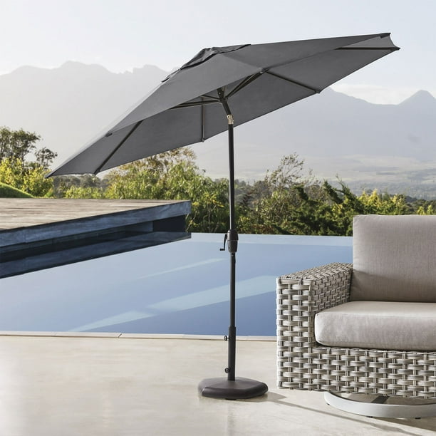 driscol tan patio umbrella Baska Outdoor Round Umbrella Arashi Salt
