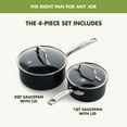 thumbnail image 3 of GreenPan Chatham Prime Midnight 1Qt and 2Qt Saucepan Set with Glass Lids, 3 of 9