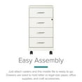 thumbnail image 11 of Hirsh 18" Deep 4-Drawer Metal Mobile Organizer, 4 Box Drawers, White, 11 of 19