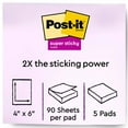 thumbnail image 2 of Post-it Notes Super Sticky - Canary Yellow Note Pads, 4 x 6, Lined, 90/Pad -  5 Pads/Pack, 2 of 6