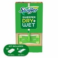 thumbnail image 1 of Swiffer Sweeper Dry + Wet Sweeping Kit 1 Sweeper, 14 Dry Cloths, 6 Wet Cloths, 1 of 7