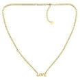 thumbnail image 2 of 14K Yellow Gold LOVE Curb Chain Necklace, 15"-17", 2 of 4
