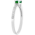 thumbnail image 3 of Baguette Cut Gemstone and 0.10 CT. T.W. Diamond Ring in 14K Gold, 3 of 4