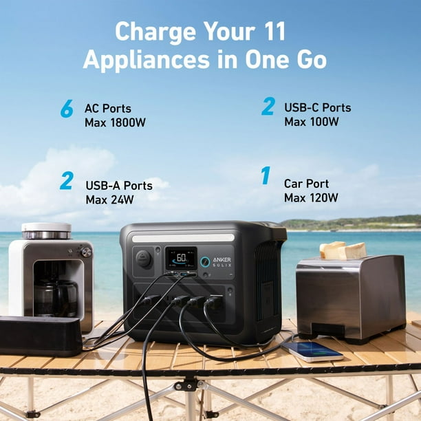 Anker SOLIX C1000X Generator 1056Wh/1800W with 2 100W Solar Panel -  Samsclub.com