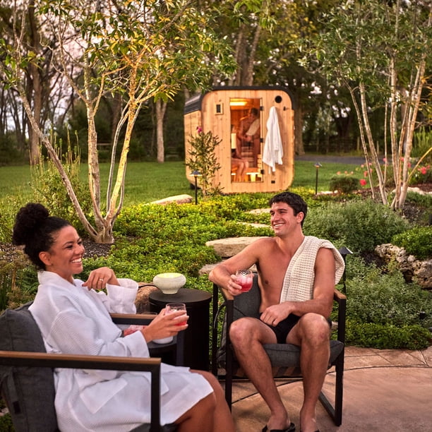 Backyard Discovery 4-6 Person Cedar Outdoor Cube Sauna with