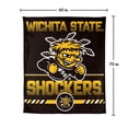 thumbnail image 7 of Logo Brands Wichita State Shockers 60"x70" Super Plush Blanket, 7 of 7