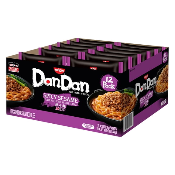 Nissin Bold Taste of Tokyo Dan Dan Seasoned Asian Noodles, 4.58 oz., 12 pk