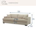 thumbnail image 3 of Cole & Rye Kye Polyester Sofa With Two Accent Pillows, Mink, 3 of 10